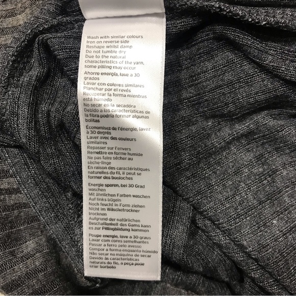 Topshop Charcoal Grey Ribbed Cropped Top - Picture 7 of 10